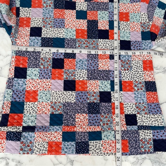 Land's End Patchwork Quilted Top Cottage Core Mixed Print Boho Nautical Country - Picture 5 of 8